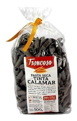 Fideos Penne Rigate Tinta de Calamar - Troncoso 500 gr